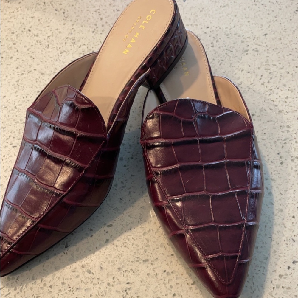Cole Haan pointy slip ons